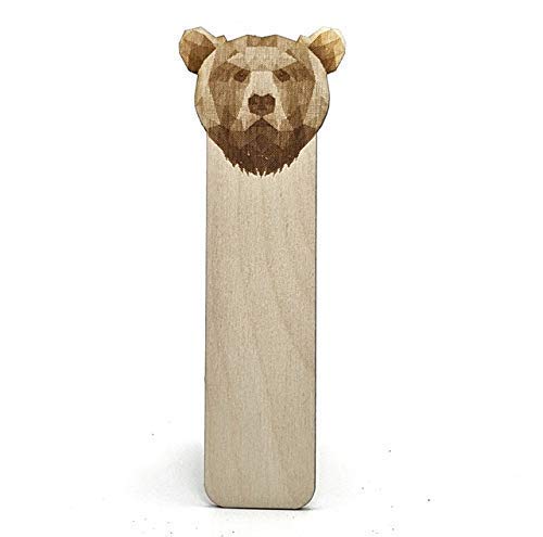 RABBIT Engraved Wood Bookmark | Baltic Birch Wooden Geometric Bunny Animal Creature Book Mark | Great Gift Idea!