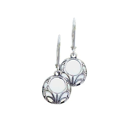 Bottled Up Designs Handmade Vintage Lace Leverback Earrings, Sterling Silver, Eco Friendly, Made in USA, Birthday Gifts, Mothers Day, Women, Anniversary