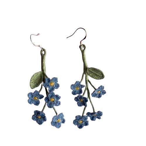 Crochet Flower Handmade Crochet Earring Drop Dangle Earring For Women Girls - Handmade Lifestyle Shop