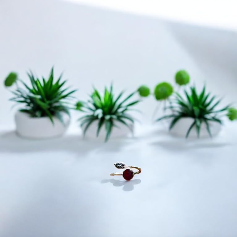 Bottled Up Designs Handmade Vintage Botanical Ring, Recycled Antique Glass Bottles, Sterling Silver, Eco Friendly, Made in USA, Birthday Gifts, Mothers Day, Women, Anniversary