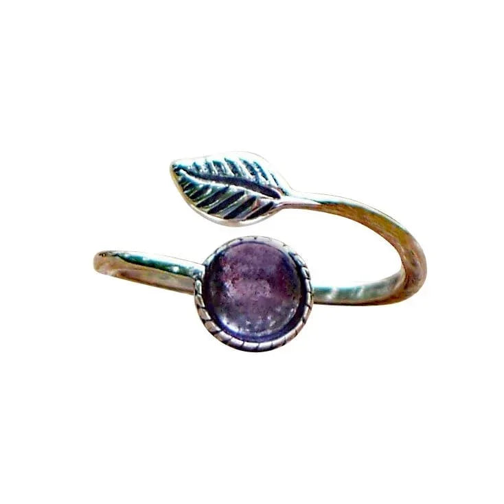 Bottled Up Designs Handmade Vintage Botanical Ring, Recycled Antique Glass Bottles, Sterling Silver, Eco Friendly, Made in USA, Birthday Gifts, Mothers Day, Women, Anniversary - Handmade Lifestyle Shop