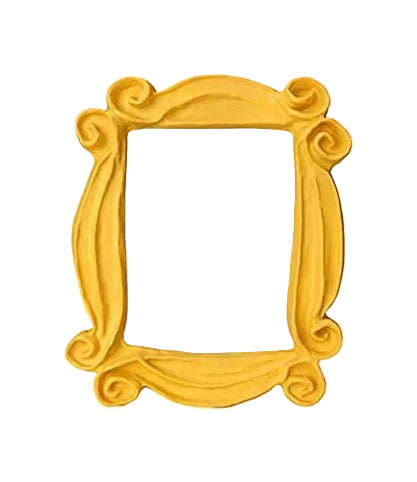 HANDMADE WITH LOVE BY FATIMA. As seen in Monica's Door. It has Two Side Tape in the back. Yellow Frame for your peephole. Present for your best friends. - Handmade Lifestyle Shop