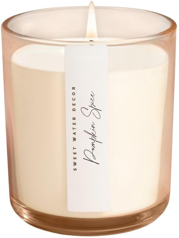 Sweet Water Decor Cashmere and Vanilla Scented Soy Candles – Milky Coconut, Jasmine, Soft Cashmere, Exotic Musk – Cozy Aroma – 50 Hour Burn – 12oz Tinted Glass Jar for Home Decor and Bedroom Decor