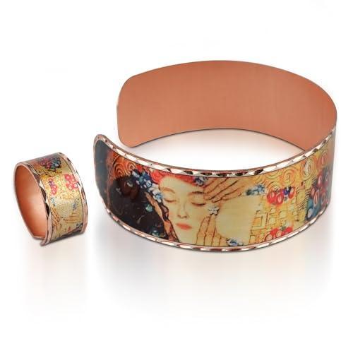 Moreni Copper Bracelet for Women with Wooden Gift Box – Art-Inspired Elegant & Timeless Handmade Jewelry Gift - Handmade Lifestyle Shop