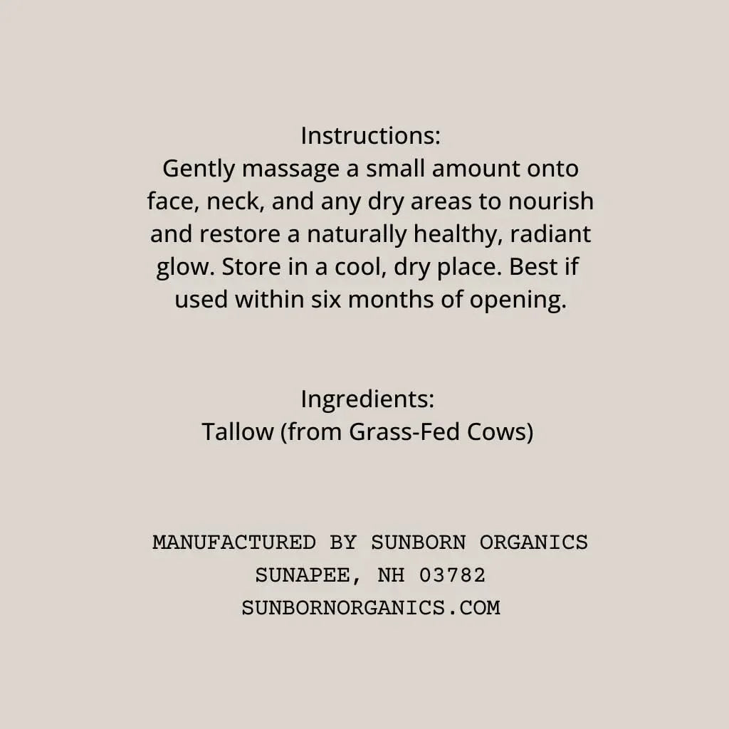 Pure Whipped Tallow Balm (Unscented) | 1 Ingredient | Handmade in USA | 100% Organic Grass-Fed Beef Tallow Face Moisturizer Lotion for Dry Skin, Baby, Eczema, Rosacea, Sensitive Skin, Fragrance-Free - Handmade Lifestyle Shop