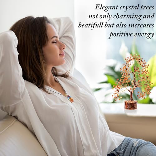 7 Chakra Healing Crystal Tree Kit, Bracelet, Pendant, Necklaces, Handmade Gemstone Money Bonsai Tree of Life Feng Shui Decor for Home Office, Positive Energy, Reiki Healing, for Women