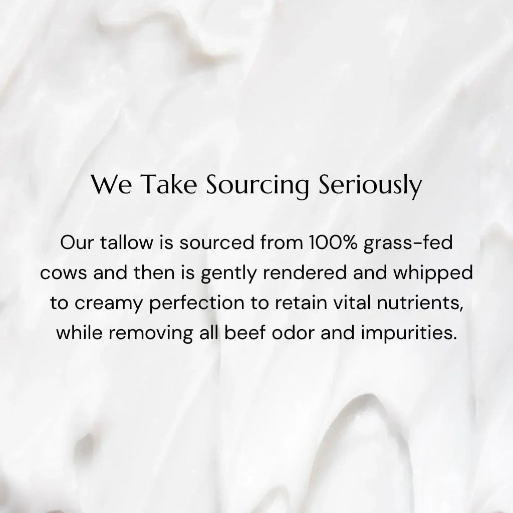 Pure Whipped Tallow Balm (Unscented) | 1 Ingredient | Handmade in USA | 100% Organic Grass-Fed Beef Tallow Face Moisturizer Lotion for Dry Skin, Baby, Eczema, Rosacea, Sensitive Skin, Fragrance-Free - Handmade Lifestyle Shop