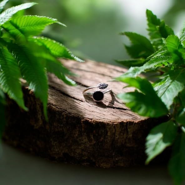 Bottled Up Designs Handmade Vintage Botanical Ring, Recycled Antique Glass Bottles, Sterling Silver, Eco Friendly, Made in USA, Birthday Gifts, Mothers Day, Women, Anniversary