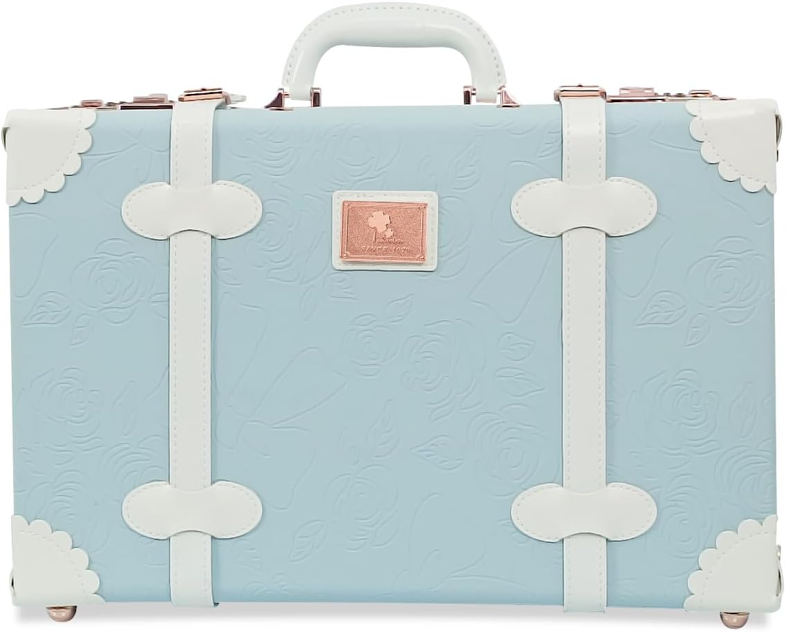 Unitravel Baby Keepsake Case, Handmade Memory Storage Box, Newborn Keepsake Box, Vintage Suitcase for Baby Shower, Baptism, Naming Ceremony or Birthday