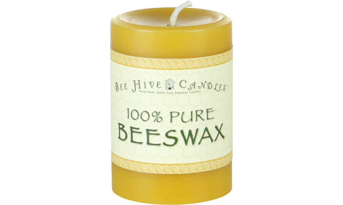 Bee Hive Candles 100% Pure Beeswax Pillar Candle (2" x 3" (3-Pack)) | Natural Beeswax Candles | Soy, Paraffin & Fragrance Free | Handmade in The USA