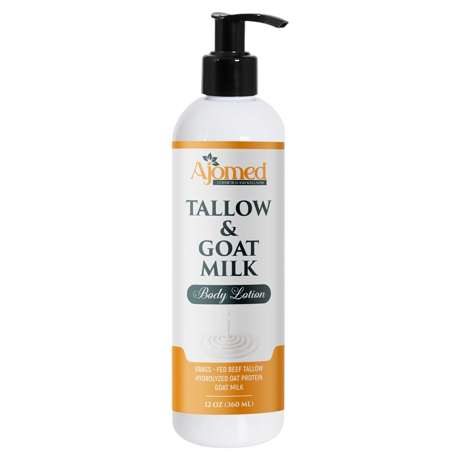Tallow & Goat Milk Body Lotion for Sensitive Skin, Organic moisturizing Lotion - Soothes Dry skin, Goat Milk face and body Moisturizer - Handmade Tallow for skin cream (8 OZ, Oatmeal & Honey)
