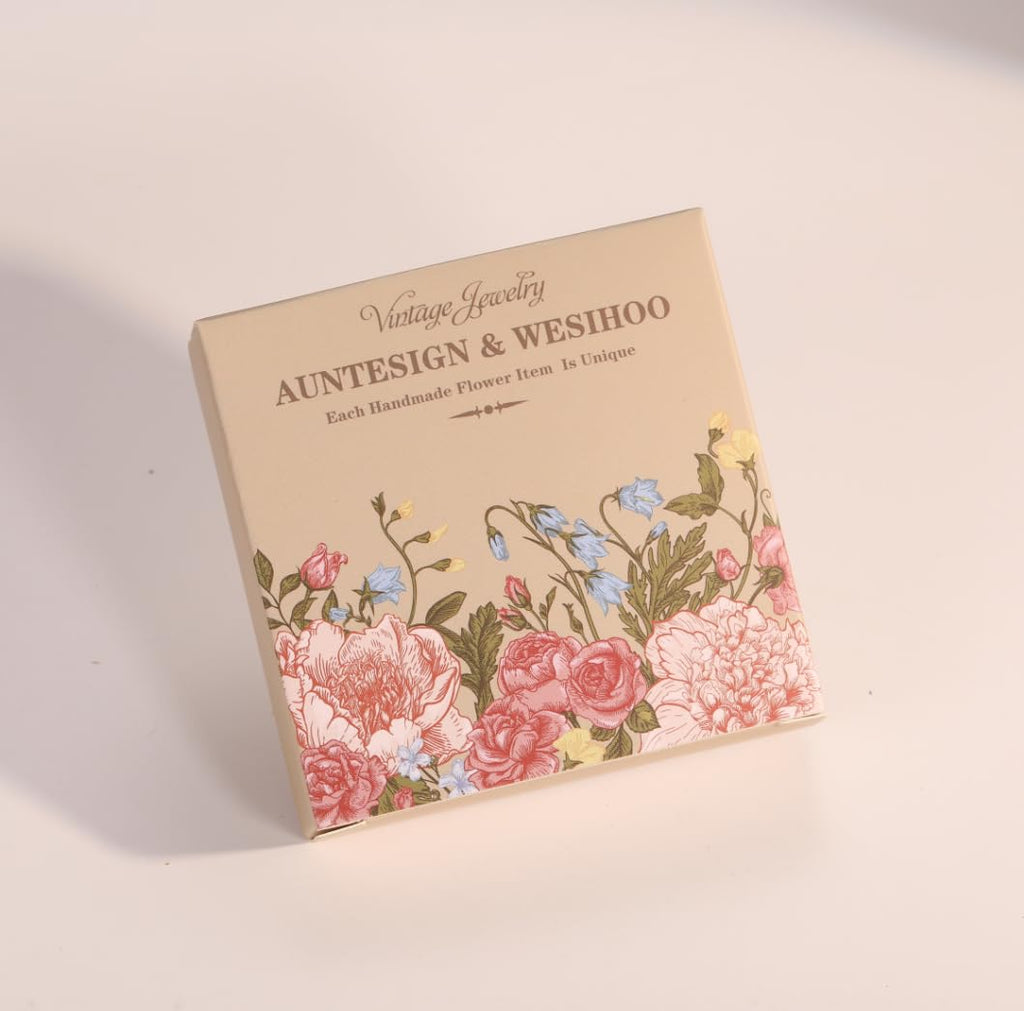 Forget-Me-Not and Queen Anne's Lace Pressed Wildflower Earrings | Pressed Flower Earrings | Handmade Drop and Dangle Earrings | Gift for Woman