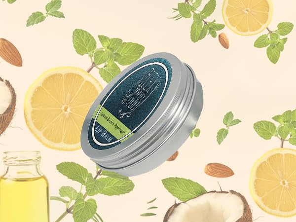 The Ilex Wood - All Natural Lip Balm - Lemon Balm and Peppermint - Cold Sore Treatment for Lips, Palm Oil Free, Cruelty Free, Plastic Free, Moisturising Lip Balm, Handcrafted - 10ml (0.34 fl oz)