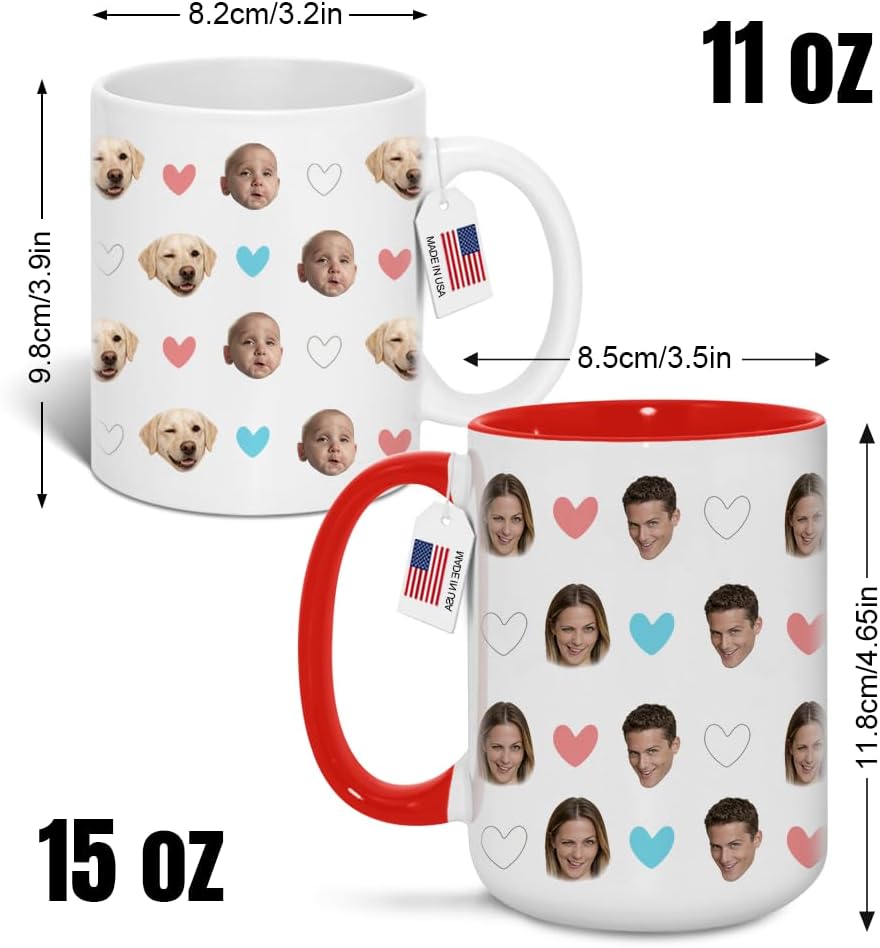 Custom Coffee Mug with Birth Flower & Name - 11oz Large Ceramic Personalized Coffee Cup for Women, Pretty Floral Tea Mugs Gift for Mom Wife Grandma Daughter Sister Coworker Best Friend Birthday