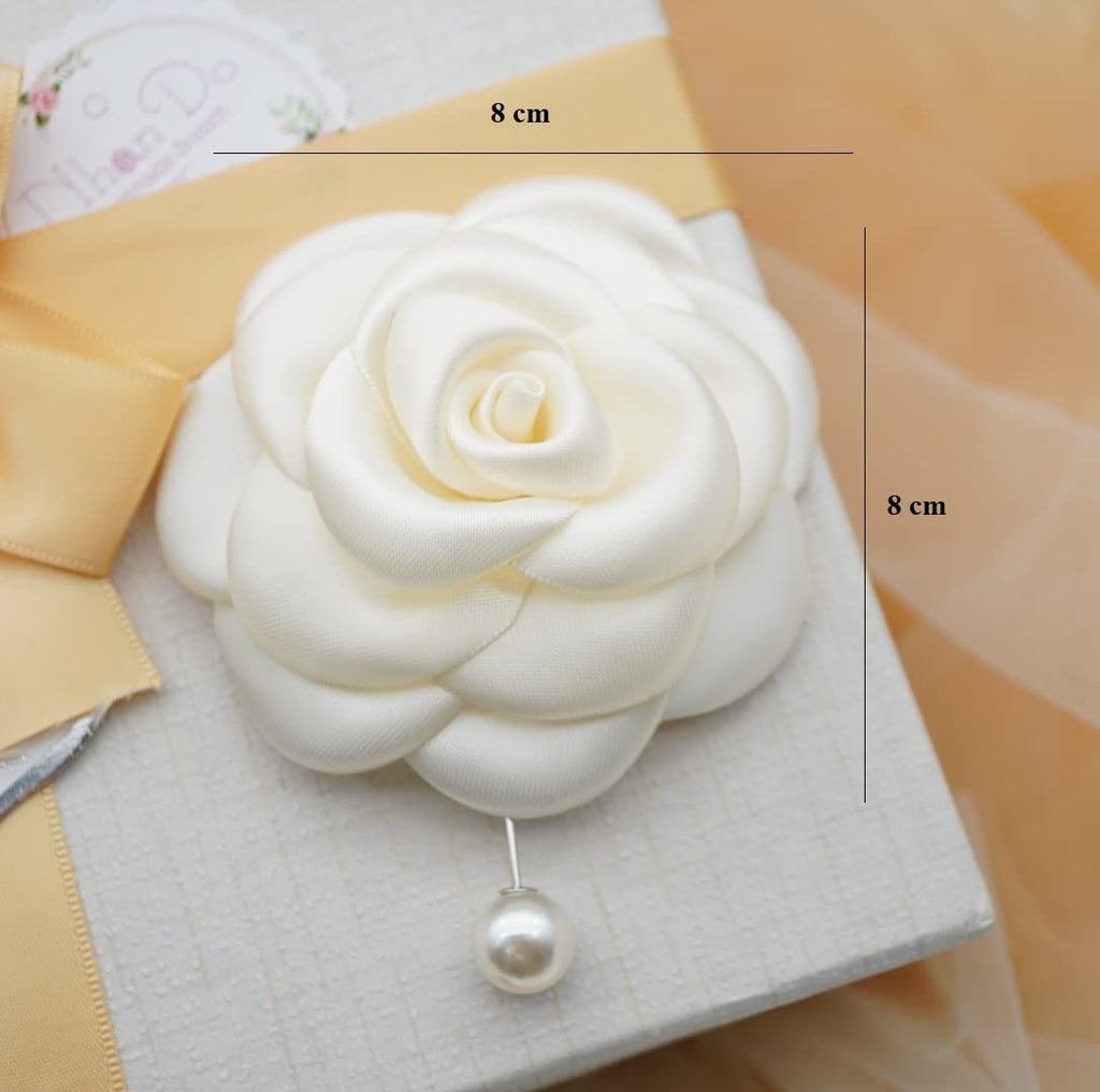 Silk Rose Flower Pin Brooch By NhanDo Handmade – COLOURFUL Floral Brooch Pin, Handmade Gift Ideas, Gift for her, Gift For Mom, Bridesmaid gift, valentines day gifts