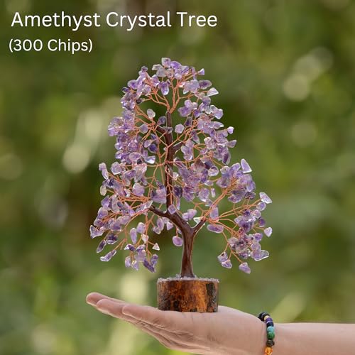 7 Chakra Healing Crystal Tree Kit, Bracelet, Pendant, Necklaces, Handmade Gemstone Money Bonsai Tree of Life Feng Shui Decor for Home Office, Positive Energy, Reiki Healing, for Women