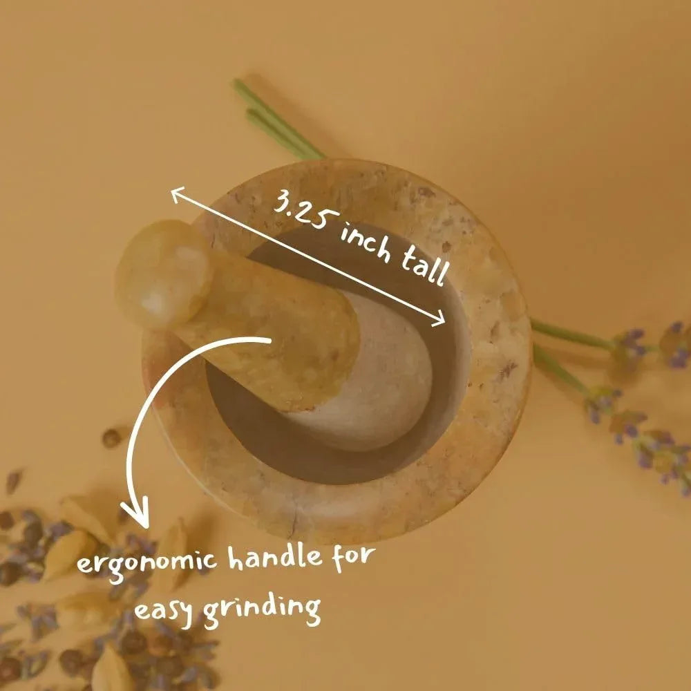 Small Mortar Pestle Set, Kitchen Tools, Kitchen Countertop Decor, Grinding, Crushing, Herbs, Garlic, Nuts, Spices, Rustic Style, Handcrafted, Made from Soapstone, Gray - Handmade Lifestyle Shop