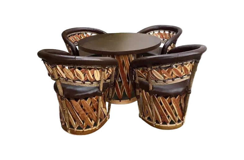 Dining Room Furniture Equipal Traditional Mexican Model Style Acapulco Handmade, Artisan Equipales San José Ideal for Your Home, House, Garden, Office equipal o equipales Dining Room equipal - Handmade Lifestyle Shop