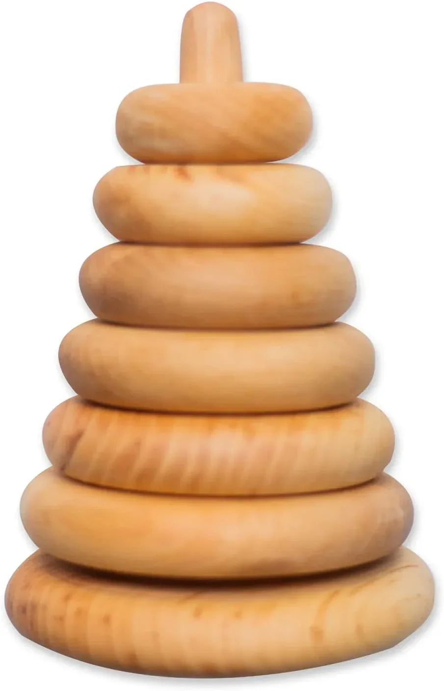 BUSY PUZZLE Ring Wooden Stacking Toy Montessori Wooden Pyramid Gifts for Toddlers Natural Baby Toy Pyramid Handcrafted Toy for 1 Year Old - Handmade Lifestyle Shop