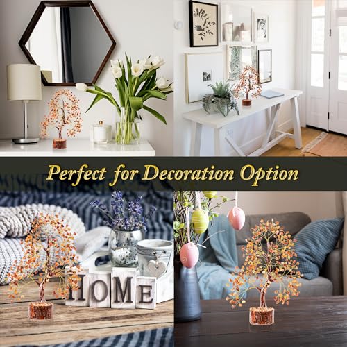 7 Chakra Healing Crystal Tree Kit, Bracelet, Pendant, Necklaces, Handmade Gemstone Money Bonsai Tree of Life Feng Shui Decor for Home Office, Positive Energy, Reiki Healing, for Women