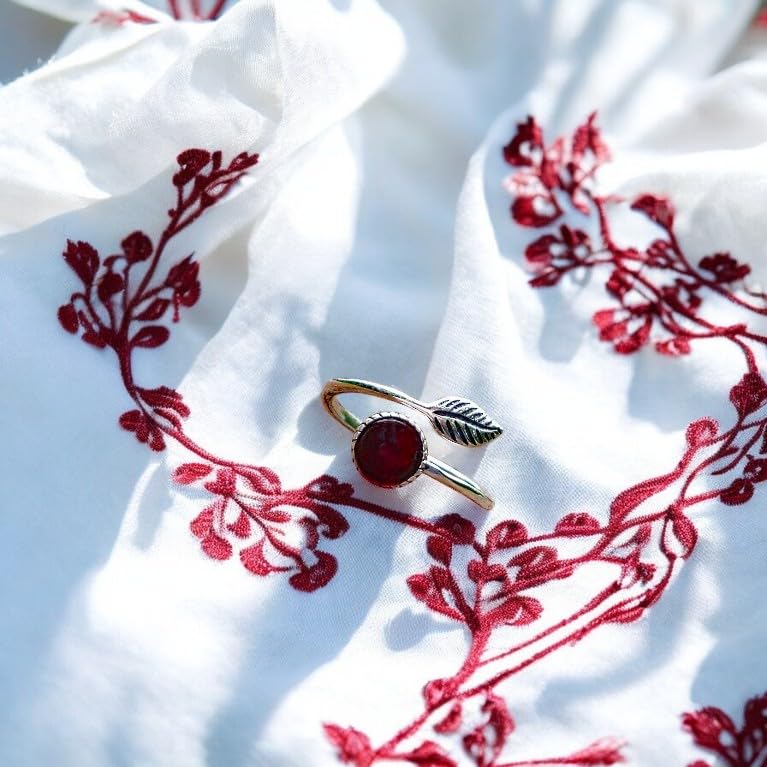 Bottled Up Designs Handmade Vintage Botanical Ring, Recycled Antique Glass Bottles, Sterling Silver, Eco Friendly, Made in USA, Birthday Gifts, Mothers Day, Women, Anniversary