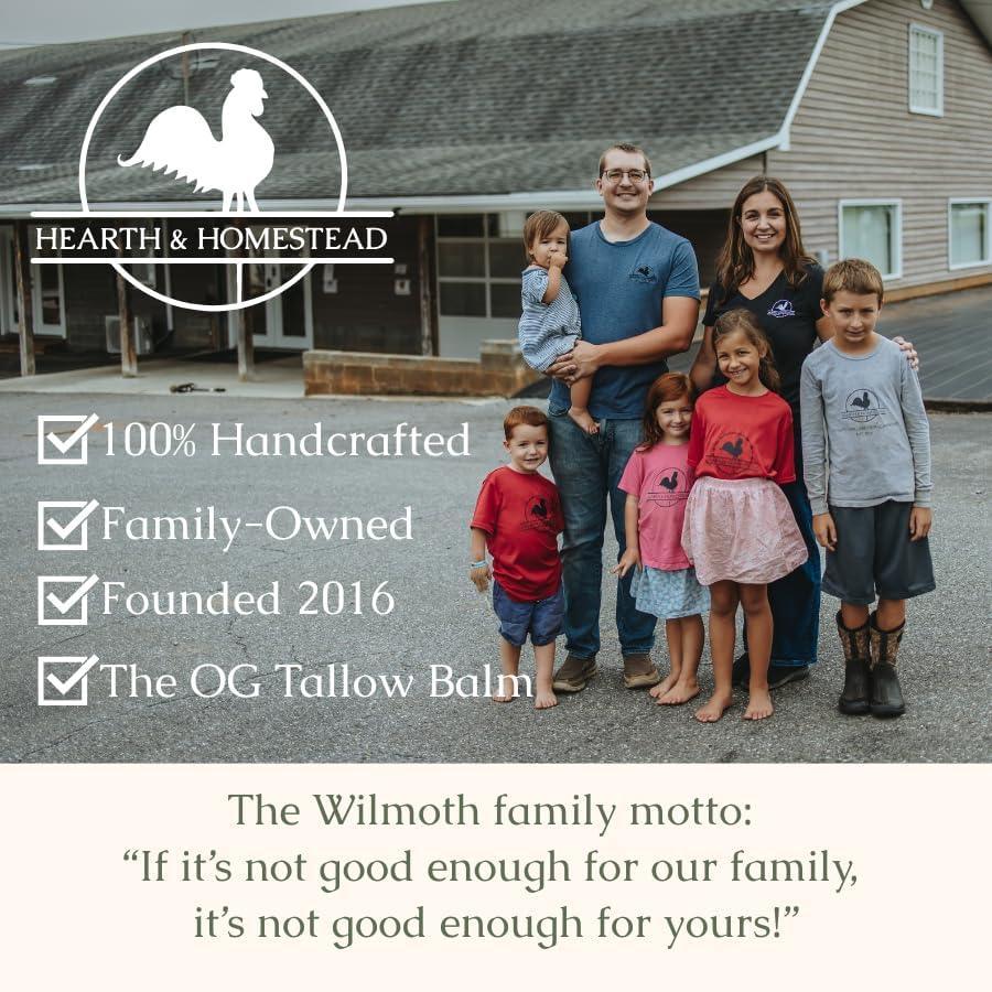 Hearth and Homestead: Handmade Wild Bloom Bio-Active Tallow Face Balm/Cream with Blue Tansy - Hydrate, Nourish, and Protect Skin - .7 oz - Handmade Lifestyle Shop