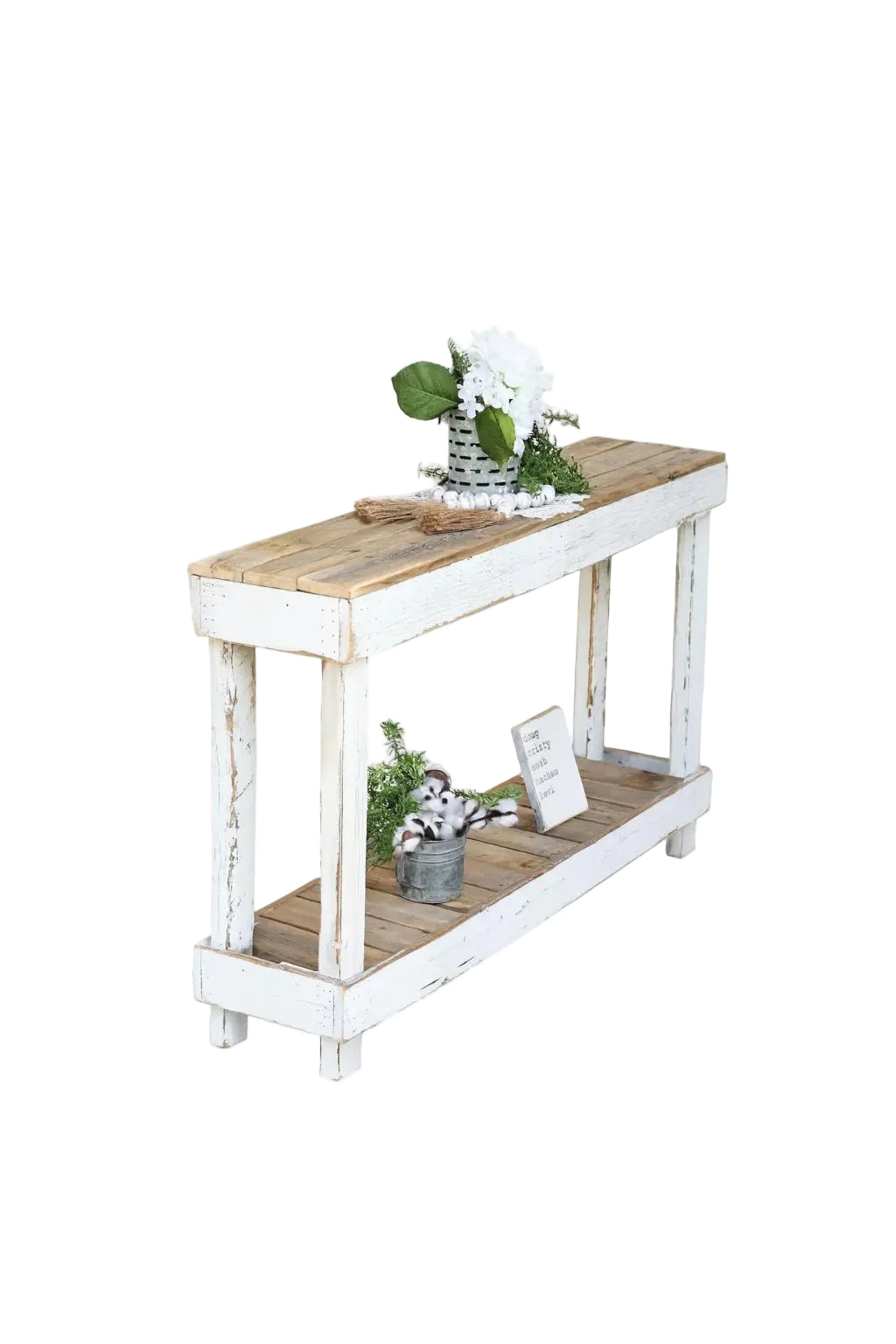 46" Luxe Combo Console (White Combo) - Handmade Lifestyle Shop