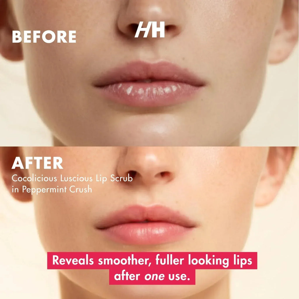Handmade Heroes Peppermint Lip Scrub - 100% Natural Vegan Conditioning Lip Exfoliator & Sugar Polish for Dry Chapped Lips - Lip Plumper & Hydrating Lip Therapy for Smooth Supple Lips 1 oz - Handmade Lifestyle Shop