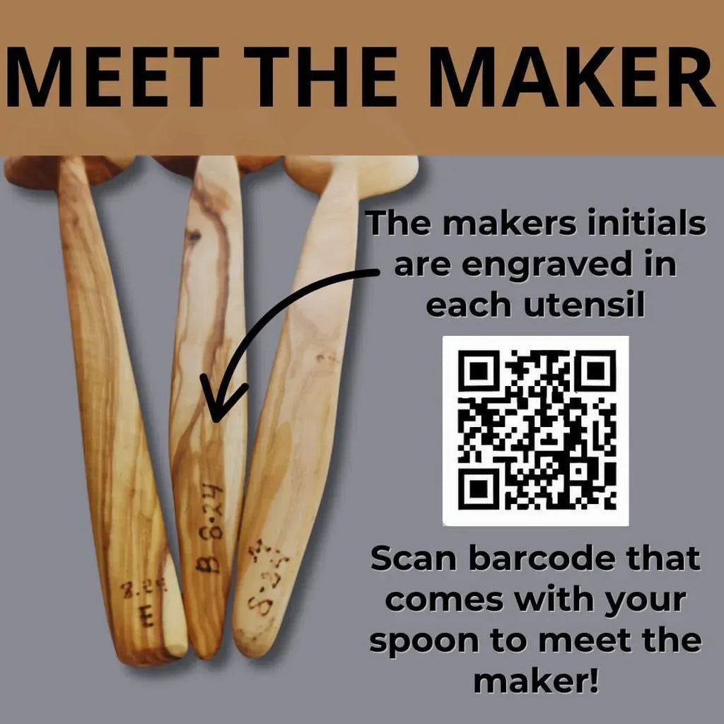 OLIVE WOOD Blunt Cooking Spoon, Fair Trade Foodie Gift, Handcrafted in Greece, Fair Trade Foodie Gift – Artisan Wooden Kitchen - LESVOS WOODCRAFT - Handmade Lifestyle Shop