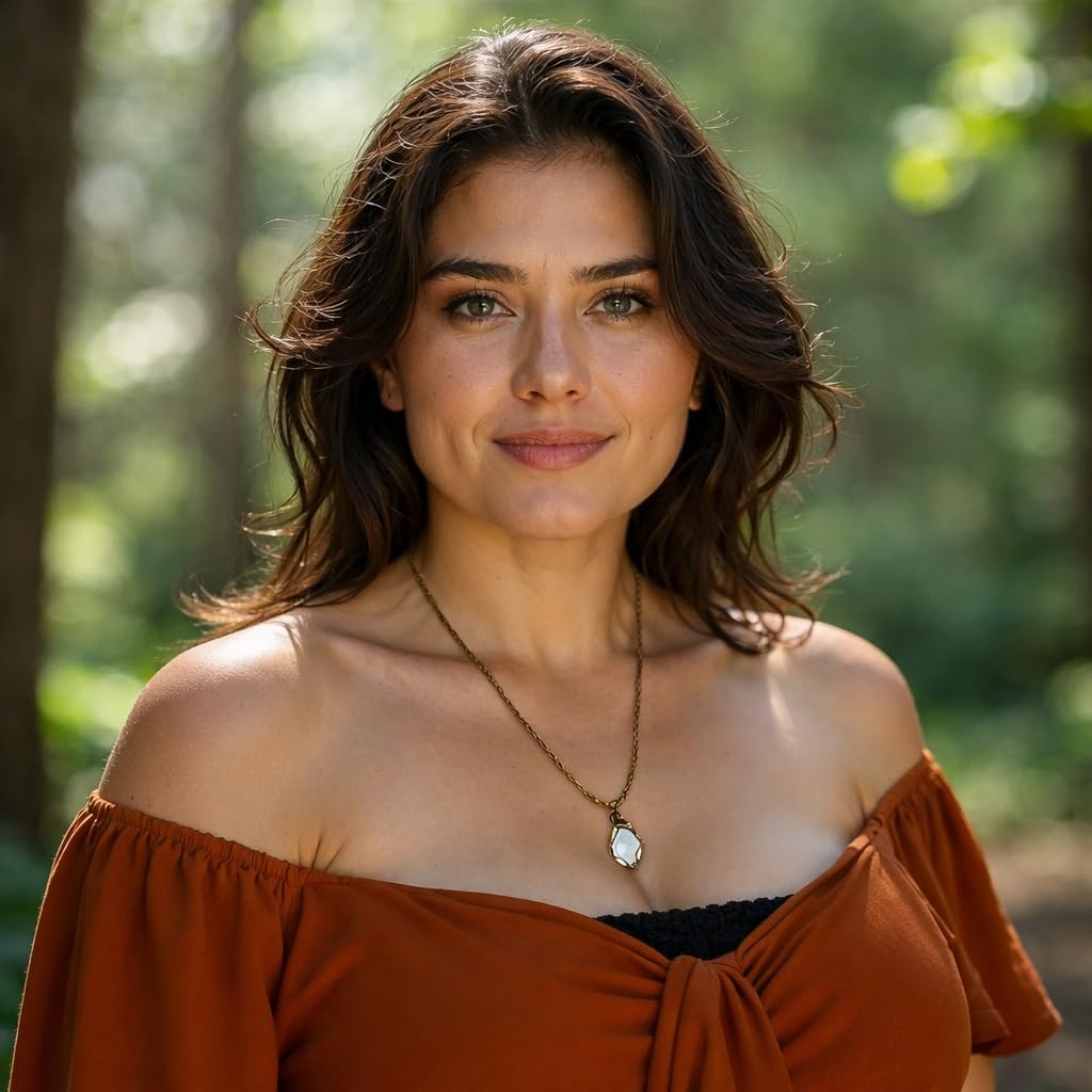 Designs by Nature Gems Necklace for Women - Designer Pendant Necklace - Antique Bronze Chain