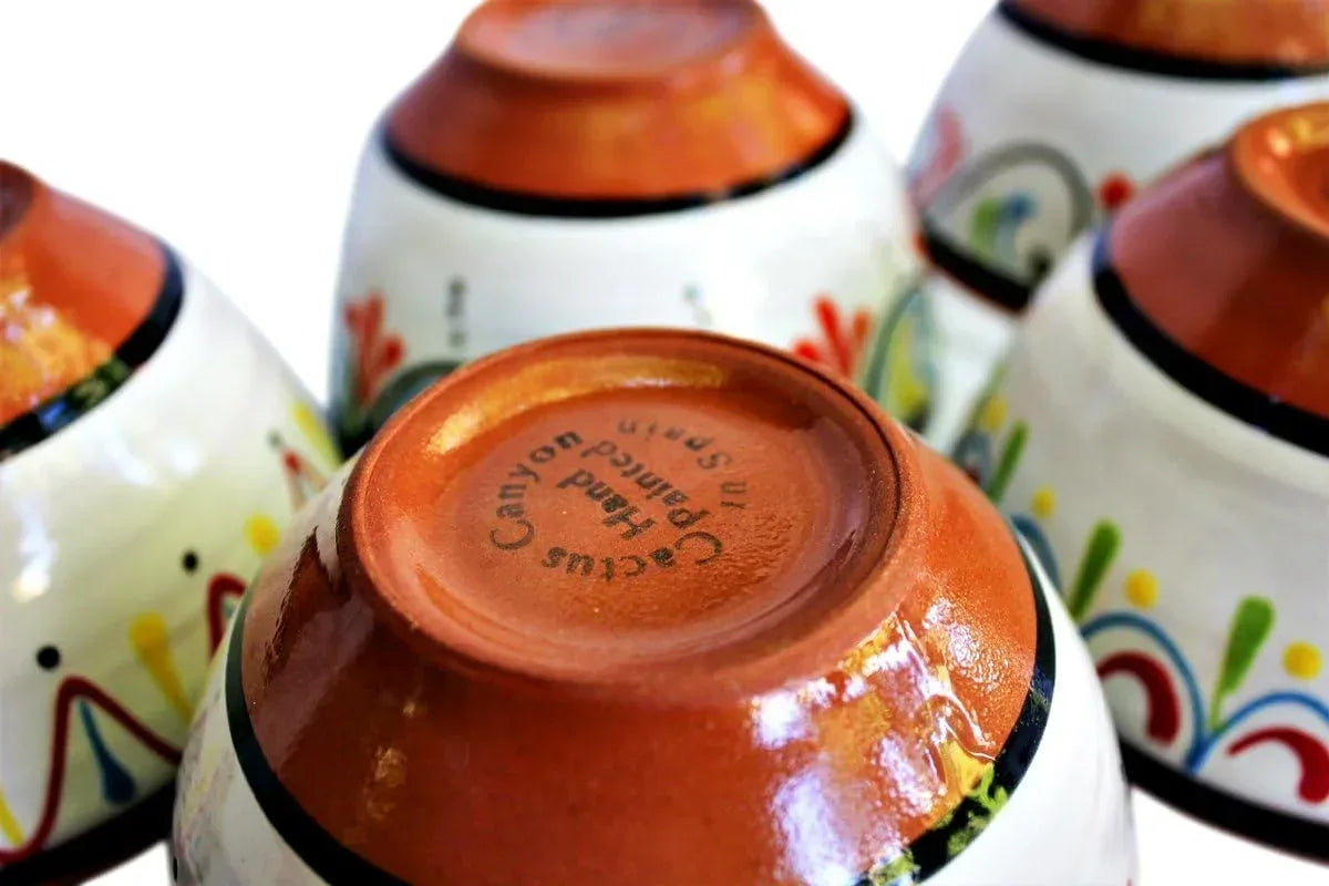 Cactus Canyon Ceramics Spanish Terracotta 5-Piece Breakfast Bowl Set (European Size) Multicolor - Handmade Lifestyle Shop