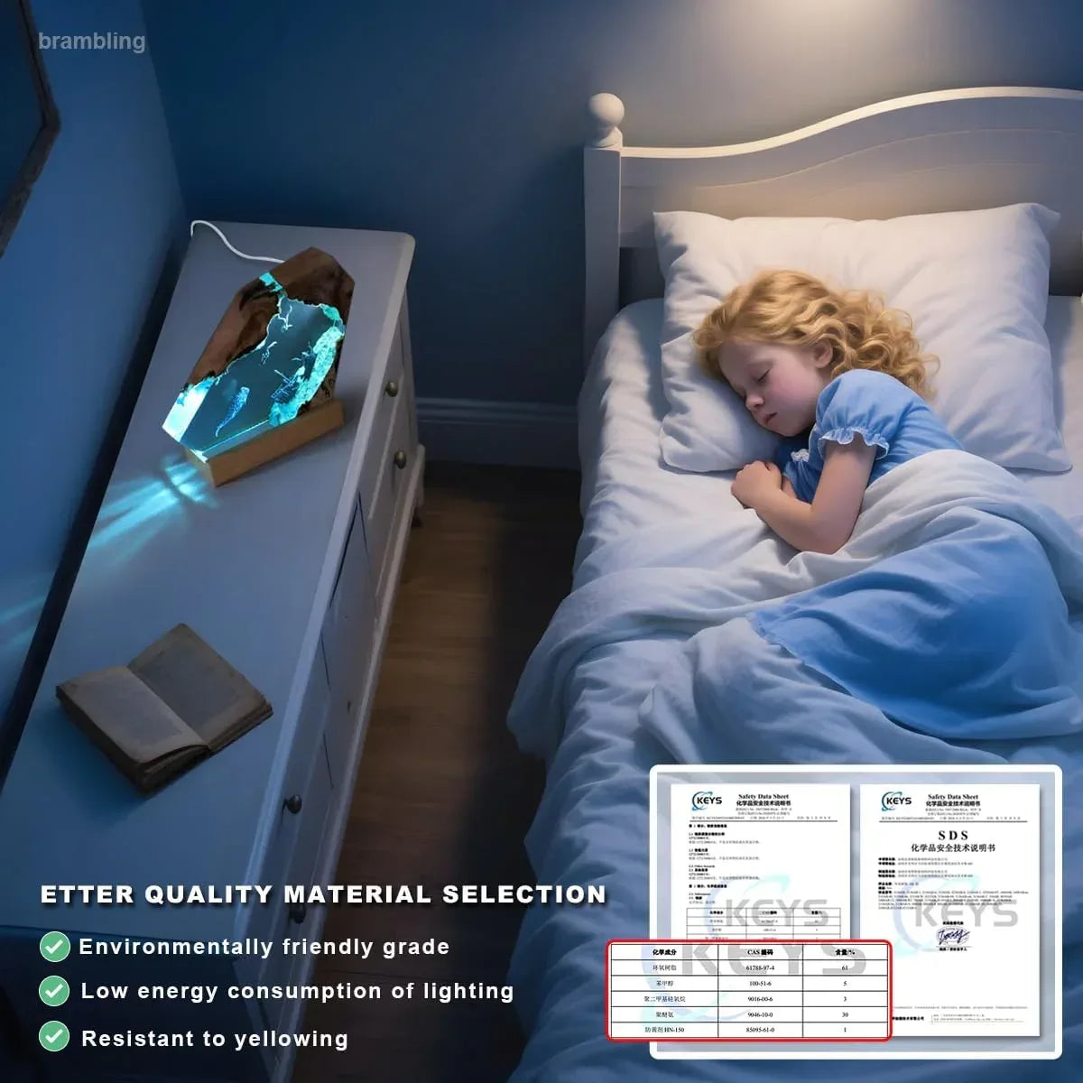 Handmade Ocean Resin Night Light Whale-Diver-Pirate Ship Epoxy Resin Ambient Light: Non-Stringy, Bubble-Free, High-Trans Night Light for Home Decor & Valentine's Gift (Whale-Diver-Pirate, 8 inches) - Handmade Lifestyle Shop