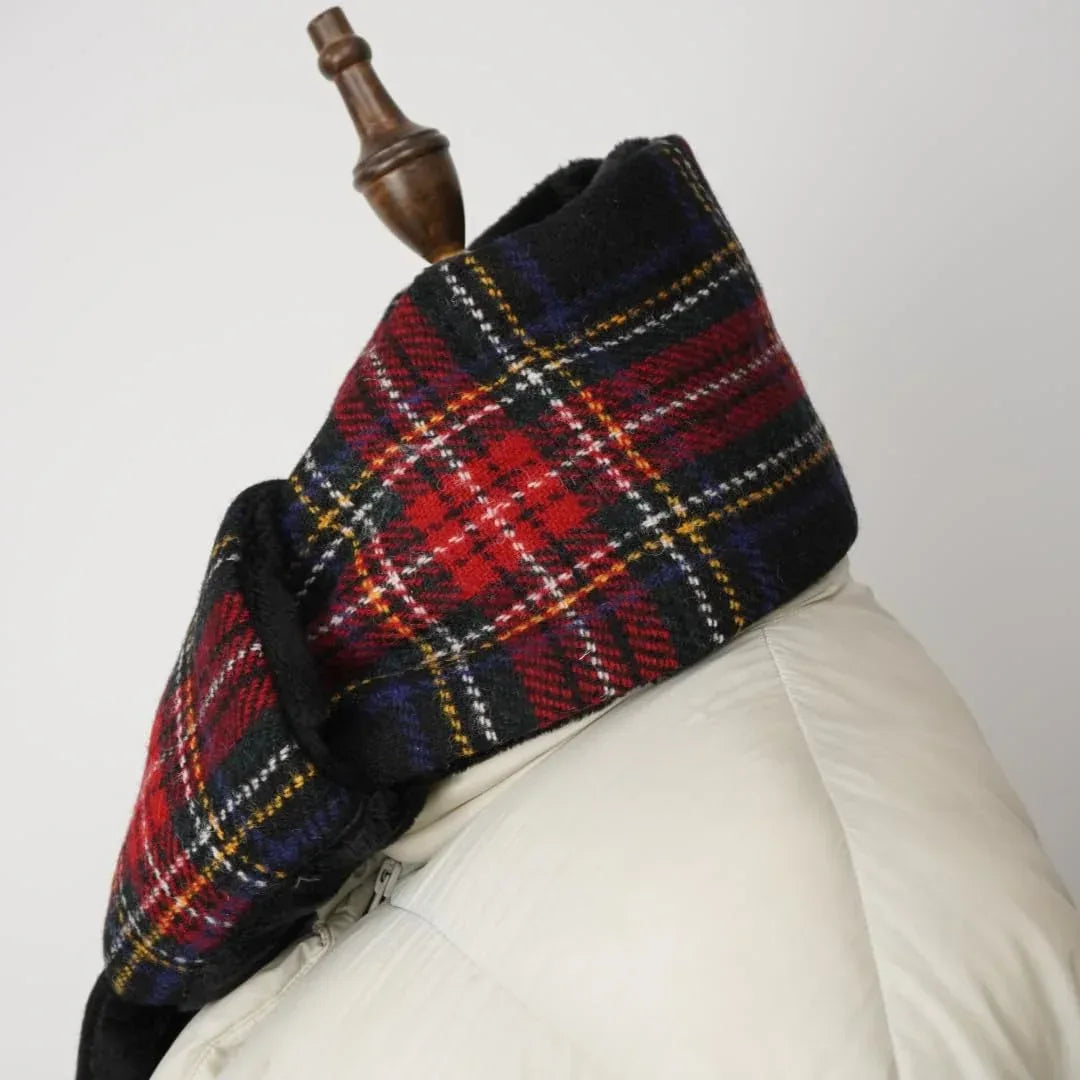 Harris Tweed Tartan Wool Neck Warmer for Women and Men, Handmade Soft Scarf with Plush Lining, Warm Winter Gift - Handmade Lifestyle Shop