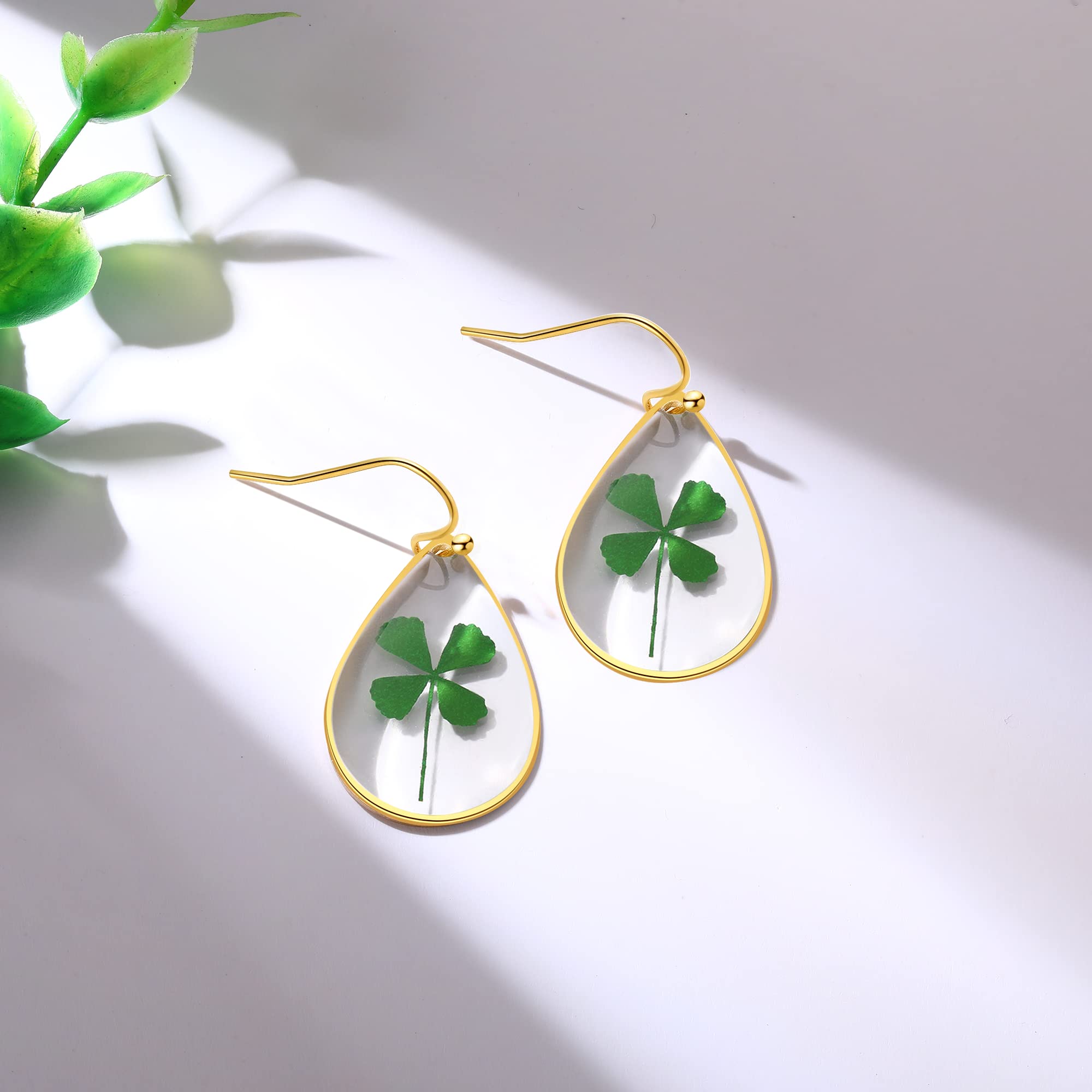 Forget-Me-Not and Queen Anne's Lace Pressed Wildflower Earrings | Pressed Flower Earrings | Handmade Drop and Dangle Earrings | Gift for Woman