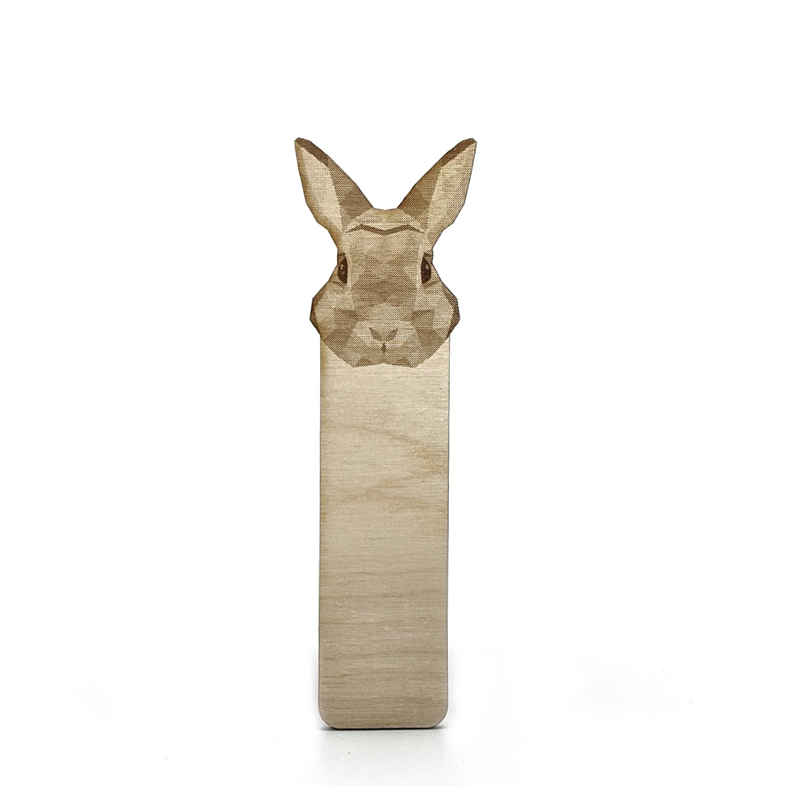 RABBIT Engraved Wood Bookmark | Baltic Birch Wooden Geometric Bunny Animal Creature Book Mark | Great Gift Idea!