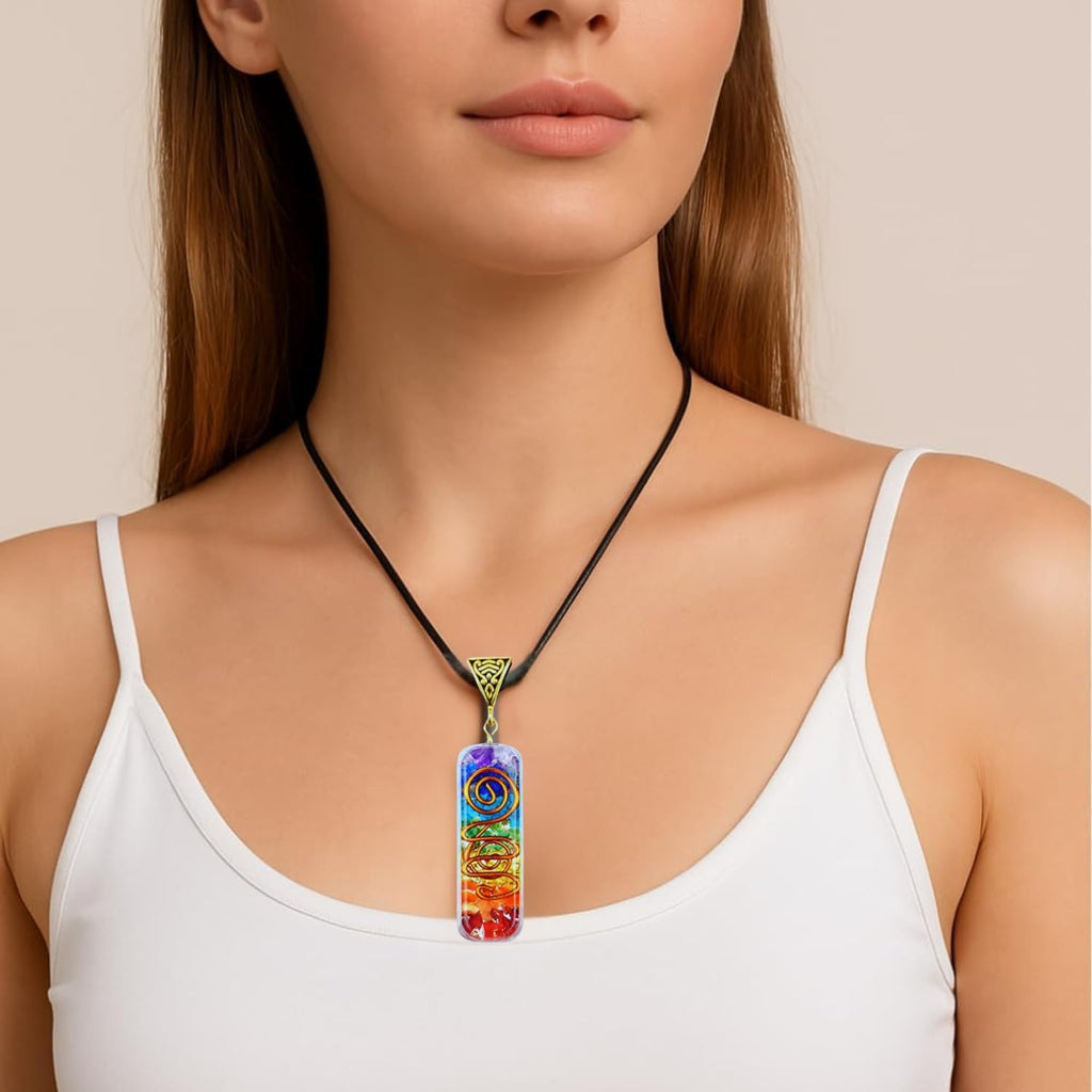 7 Chakra Healing Crystal Tree Kit, Bracelet, Pendant, Necklaces, Handmade Gemstone Money Bonsai Tree of Life Feng Shui Decor for Home Office, Positive Energy, Reiki Healing, for Women