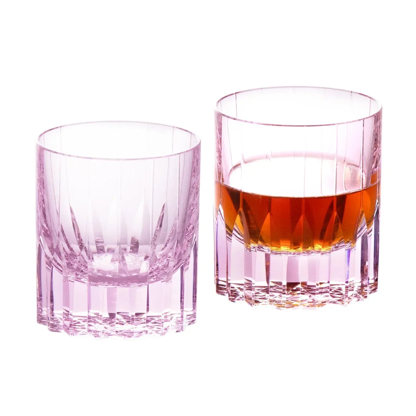 KAMMAK Crystal Whiskey Glasses Set of 2, Handcrafted 7.1oz Old Fashioned Glasses Stemless, Luxury Cocktail Glasses, Hand Blown Scotch Cup for Women, Men Gift for Rocks, Bourbon Barware, Bar - Handmade Lifestyle Shop