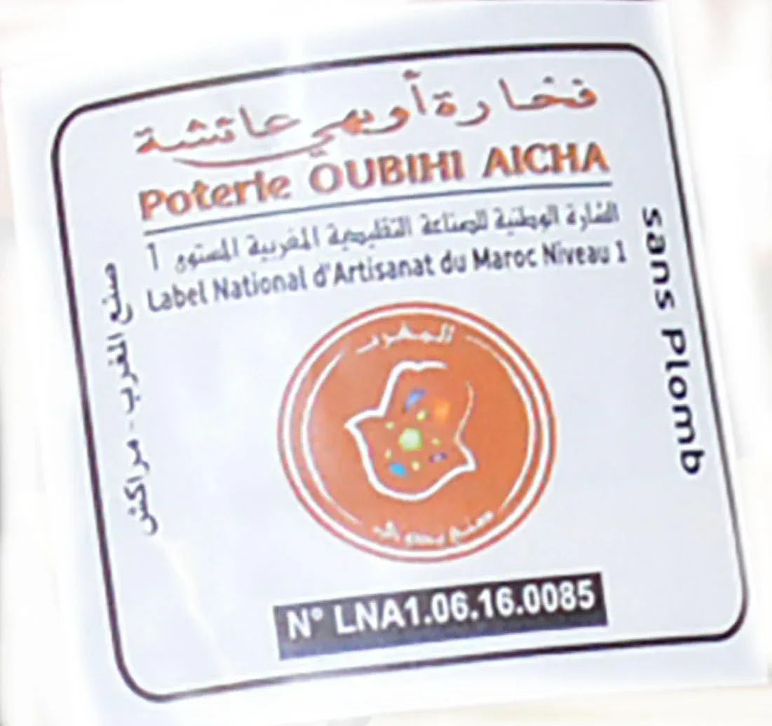 Moroccan Cooking Tagine Handmade Glazed Medium 10 inches Across Traditional Pyramid - Handmade Lifestyle Shop