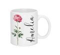 Custom Coffee Mug with Birth Flower & Name - 11oz Large Ceramic Personalized Coffee Cup for Women, Pretty Floral Tea Mugs Gift for Mom Wife Grandma Daughter Sister Coworker Best Friend Birthday - Handmade Lifestyle Shop