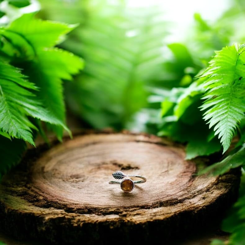 Bottled Up Designs Handmade Vintage Botanical Ring, Recycled Antique Glass Bottles, Sterling Silver, Eco Friendly, Made in USA, Birthday Gifts, Mothers Day, Women, Anniversary