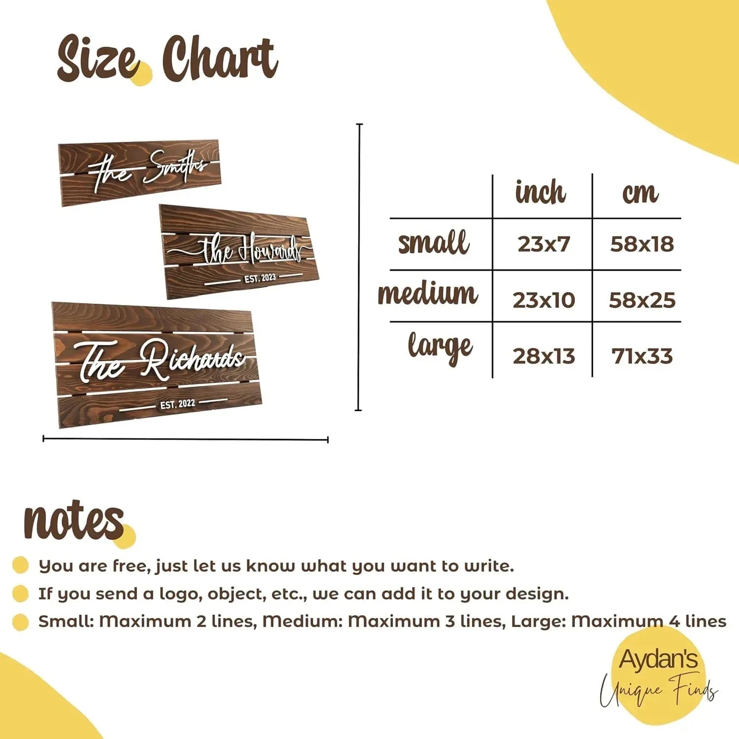 Wooden Name Sign Personalized and Custom, Solid Rustic Wood, Wedding Gifts for Couples, Home, Office, Family Last Name Established Signs, Est. Date Sign 23x10" (Medium) - Handmade Lifestyle Shop