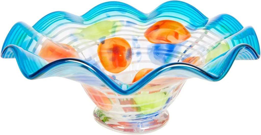 Dale Tiffany AV21188 Art Glass Vase 6.25" Tall Villa Newport Handcrafted Murano-Style Vase for Home Décor, Living Room, Bed Room, Home Office and Gift - Handmade Lifestyle Shop