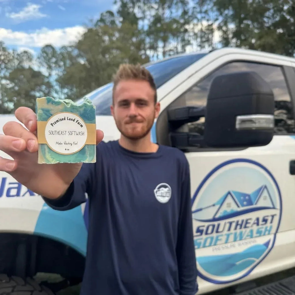 Grass-Fed Tallow Soap Bar 4 Pack | Handmade Natural Soap | Cherry Almond, Lemon Poppyseed, Mahogany Teak, Watermelon | Moisturizing Farm Soap For Face & Body | Cold Process - Handmade Lifestyle Shop