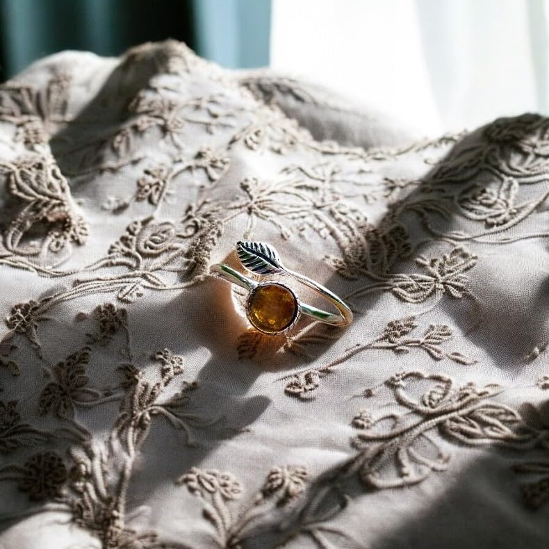 Bottled Up Designs Handmade Vintage Botanical Ring, Recycled Antique Glass Bottles, Sterling Silver, Eco Friendly, Made in USA, Birthday Gifts, Mothers Day, Women, Anniversary