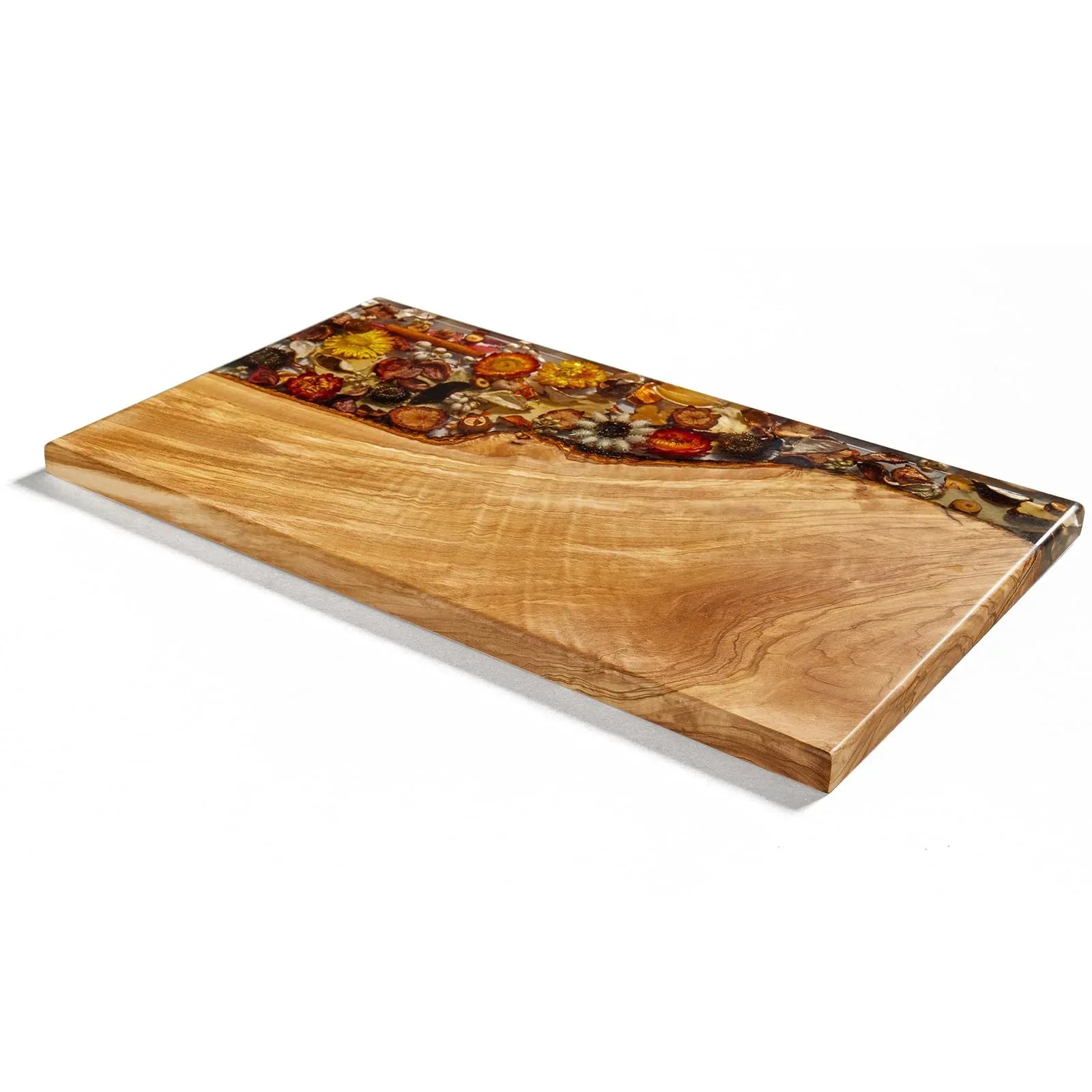 Handmade Olive Wood Charcuterie Board, Personalized Charcuterie Boards for House Warming Gifts, Olive Wood Cutting Board with Unique Floral Design, Wedding Gift for New Couple - Handmade Lifestyle Shop