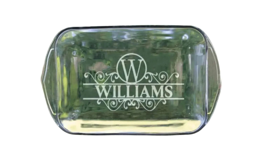 Custom Casserole Baking Dish Personalized Etched Engraved Casserole Dish Wedding Gift Birthday Gift For Mom Baking Mothers Day Gift For Mom Customizable Kitchen Essential - Handmade Lifestyle Shop