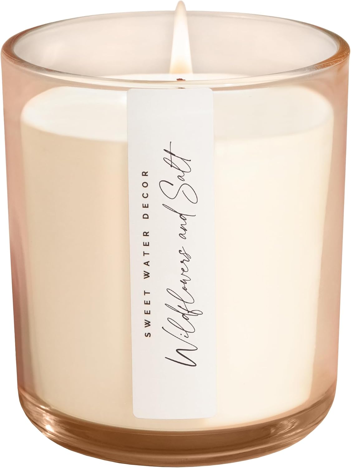Sweet Water Decor Cashmere and Vanilla Scented Soy Candles – Milky Coconut, Jasmine, Soft Cashmere, Exotic Musk – Cozy Aroma – 50 Hour Burn – 12oz Tinted Glass Jar for Home Decor and Bedroom Decor