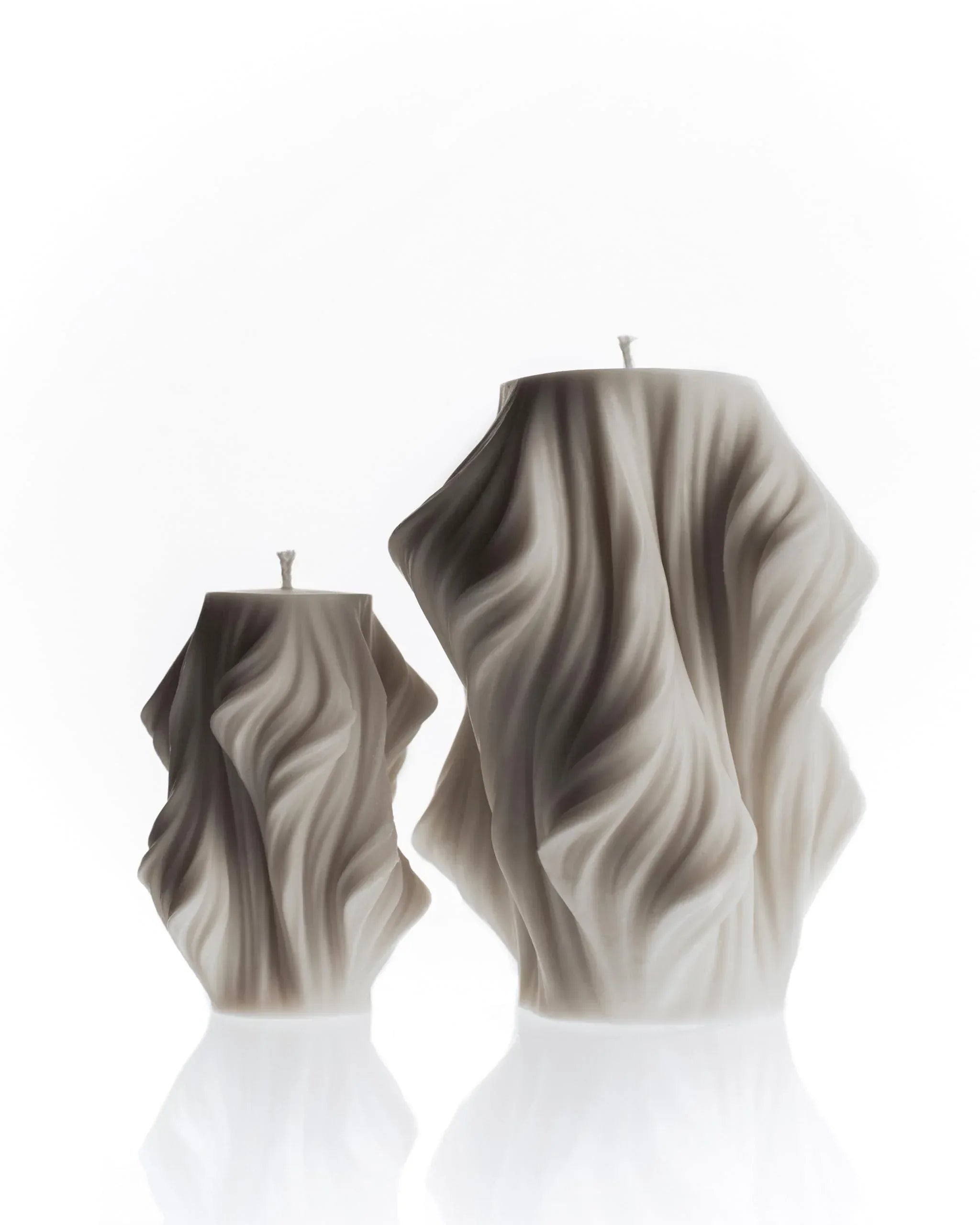 LAWA Cascading Wave Candle - Large Beautiful Handmade Pillar Scented Soy Wax Elegant Bubble Aesthetic Candle Housewarming Gift Home Room Shelf Decor Idea Olive Beige (Large) - Handmade Lifestyle Shop