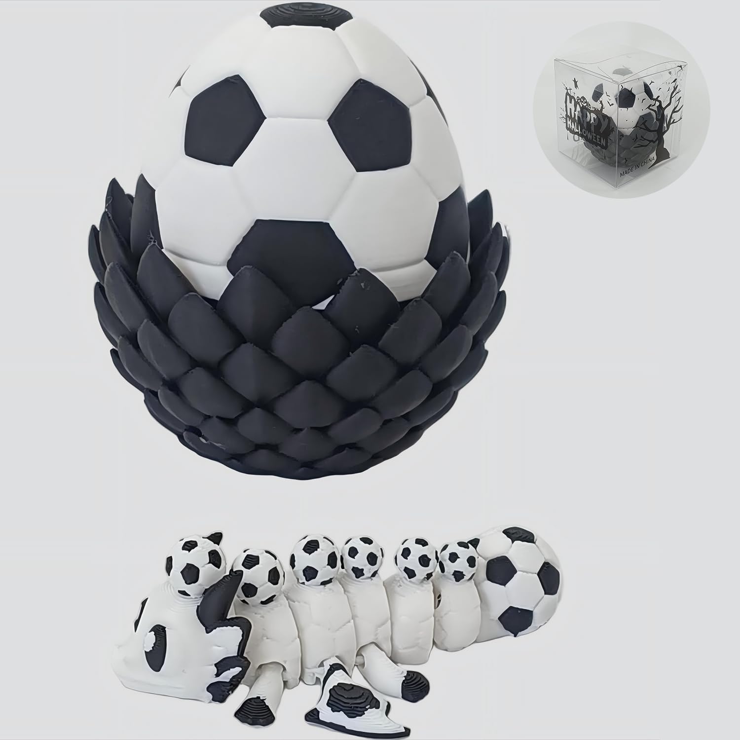 Enchanted 3D Egg with Miniature Inside - Handcrafted Printed Collectible | Fantasy Decor & Gift (Ice Cream Dragon & Egg (Box))