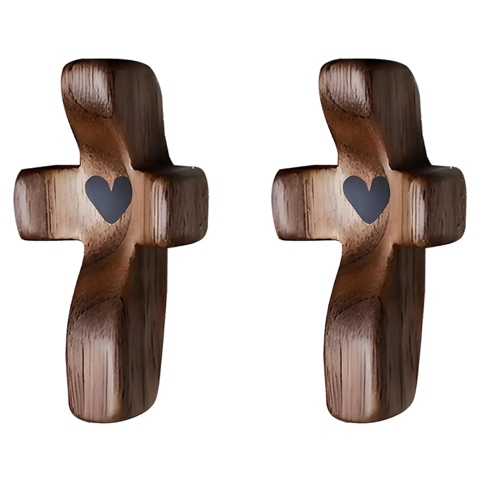 3-Pack Wooden Cross Fidget, Handmade Pocket Wood Crosses, Cross My Heart | Encouragement Gift, Relieve Anxiety for Yourself, Inspirational Easter Gift for Christian Faith, Prayer, Valentines Day Gifts - Handmade Lifestyle Shop